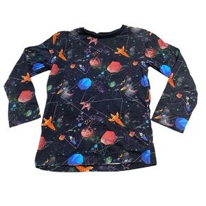 Next Direct Boys 5-6yr Long Sleeve Top Shirt Rocket Ship Space Galaxy Fall Stars